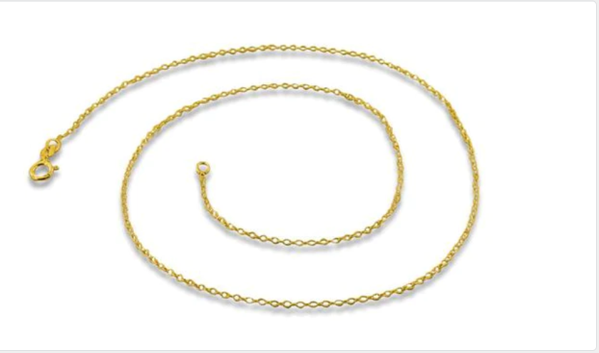 14K 16 inch 1.2mm Diamond-cut Beaded with Lobter Clasp Pendant Chain — The  Gold Source Jewelry Store