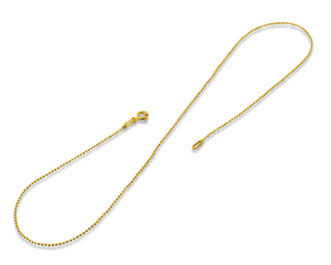 14k Gold Filled Ball Chain, 1 mm, (GF-BALL-1MM)