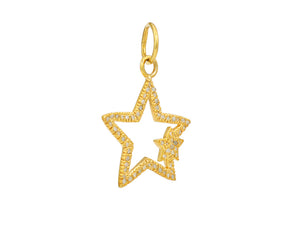 Pave Diamond Star Pendant, (DPM-1353)
