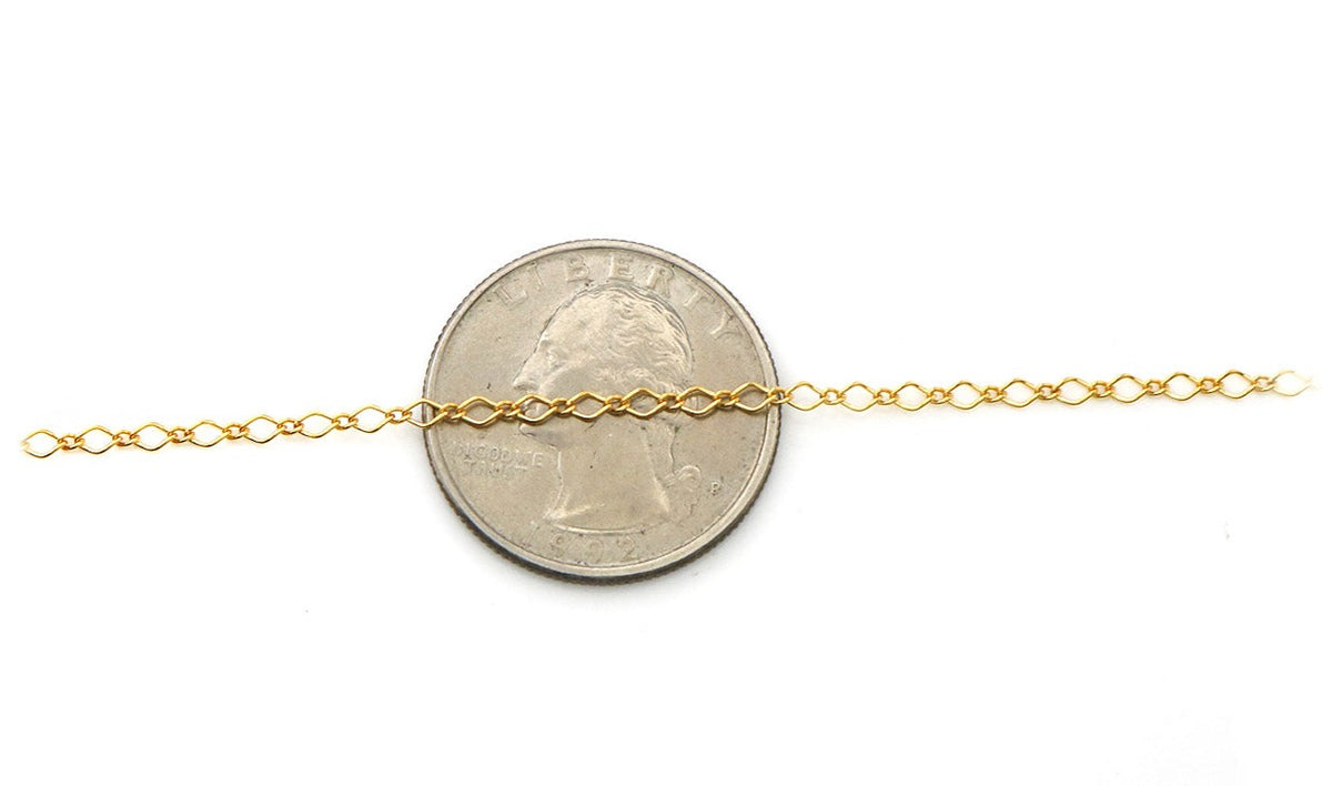 Gold Filled Beading String Chain, 0.60 mm, (GF-021)