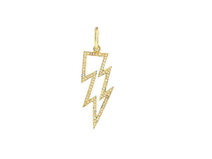 Pave Diamond  Lightning Bolt Pendant, (DPM-1292)