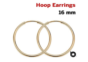 Gold Filled Hoop Earrings, (GF/706)