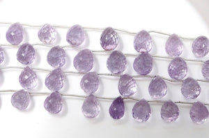 Pink Amethyst Faceted Tear Drops, 10x15 mm, Rich Color, (PAM-TR-10x15(58))
