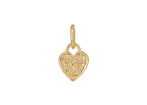 Pave Diamond Baby Heart Charm, (DCH-194)