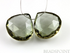 Green Amethyst Micro Faceted Large Heart Drops, (GAM25x25PR)