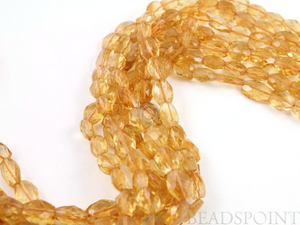 Honey Yellow Citrine Medium Faceted Ovals, (CITMedfoval) - Beadspoint