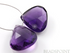Purple Amethyst Faceted Heart Drops, 1 Pair, (AM17x17PR)