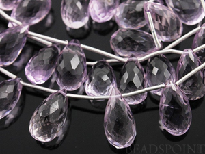 Pink Amethyst Faceted Tear Drops,  (2PAM9x15FTEAR) - Beadspoint