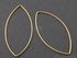 Gold Vermeil Marquise Link, 2 PIECES. (VM/695/25x52)