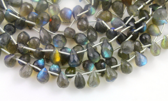 Labradorite Faceted Tear Drops ,(LAB18x9TR) - Beadspoint
