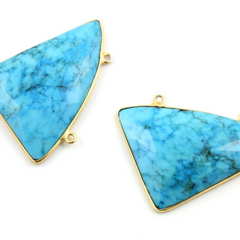 Turquoise Faceted Fancy Bezel, (TQFCYT04) - Beadspoint