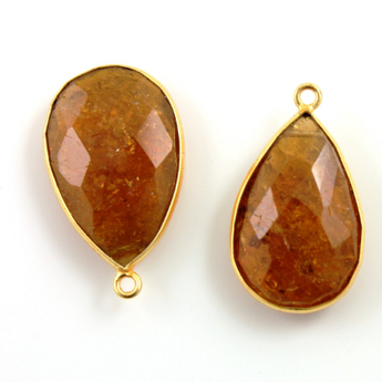 Hessonite Garnet Bezel Pear, (HES/PR/15x22) - Beadspoint