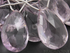Pink Amethyst Large Faceted Flat Pear Drops, (PAMLRGPear)