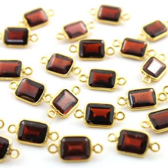 Natural Garnet Tiny Rectangle Bezel, (BZC9001) - Beadspoint