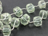 Green Amethyst Micro Faceted Cube Beads, (GAMsmcube)