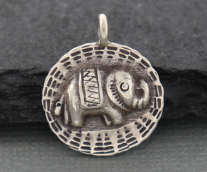 Handmade & Hand Forged Elephant charm, (8091-TH) - Beadspoint
