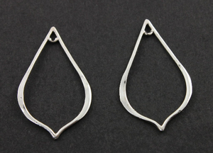 Sterling Silver Tear Drop Link,(SS/901/18x30) - Beadspoint