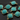 Green Turquoise Faceted Cushion Connector, (BZC7511) - Beadspoint