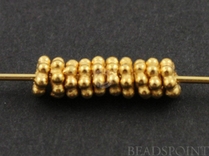 Gold Vermeil Tiny Daisy Spacer,10 Pieces,(VM/6300/4) - Beadspoint
