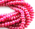 Ruby Smooth Rondelle Beads, (RBY/SRNDL/5-6)