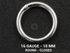 Sterling Silver 16 GA Jump Ring, (SS/JR16/10C)