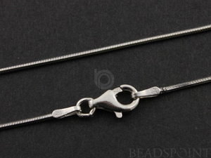 Sterling Silver Finished Snake  Neck Chain,(SNK025DCRH-20) - Beadspoint