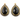 Black Onyx W/ White Topaz, Gold Vermeil Over Sterling Silver (BNX/WTZ/24x18) - Beadspoint