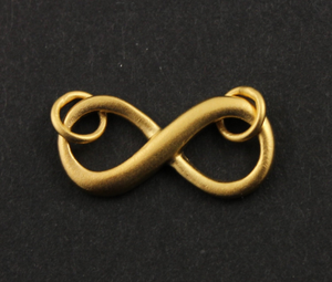 Gold Vermeil Infinity with 2 Jump Ring (VM/680/19x9) - Beadspoint