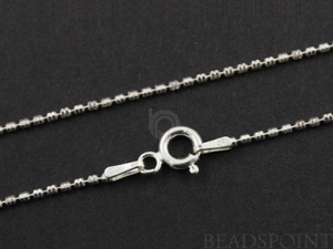 Sterling Silver Petite Camila Textured Ball Chain, (CAM125-16) - Beadspoint
