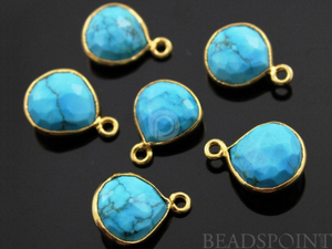 Turquoise Faceted Heart Bezel, (BZC7118) - Beadspoint
