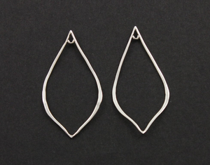 Sterling Silver Tear Drop Link Finding, (SS/900/22x40) - Beadspoint