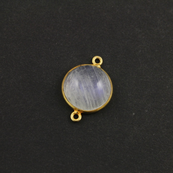 Rainbow Moonstone Smooth Round Bezel, (RNBCTR01) - Beadspoint