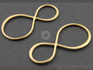 Sterling Silver Vermeil Infinity Link Jewelry Finding, (VM/680/20x40) - Beadspoint