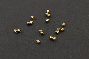 100 Pieces,Gold Vermeil Silver Crimp Bead 2x2 mm, (VM/752/2x2T) - Beadspoint