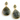 Labradorite Faceted Earrings Bezel Component,1 Pair, (EARR/LAB/01) - Beadspoint