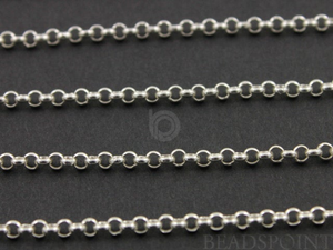 Sterling Silver Finished Rolo  Neck Chain, (ROL250-16) - Beadspoint