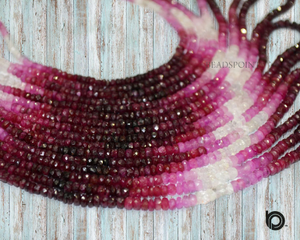 Ruby Faceted Roundel Beads (SRBY3RNDL) - Beadspoint