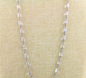 Rock Crystal Chain Connector Bezel, (BC-CRY-125) - Beadspoint