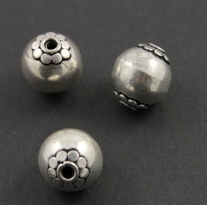 Bali Sterling Silver Round Bead,(BA-5039) - Beadspoint