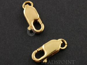 Gold Vermeil  Lobster Claw w/ Open Jump Ring, 3.85x10.2 mm,(VM/851) - Beadspoint