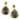 Labradorite Faceted Earrings Bezel Component,1 Pair, (EARR/LAB/01) - Beadspoint