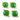 Dyed Emerald Faceted Cushion Connector, (BZCT4010) - Beadspoint