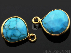 Turquoise Faceted Heart Bezel, (BZC7118) - Beadspoint