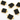 Black Onyx Electroplated Square Connector,(9053/CNT/BLACK) - Beadspoint