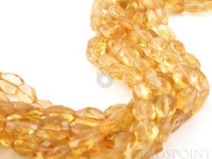 Honey Yellow Citrine Medium Faceted Ovals, (CITMedfoval) - Beadspoint