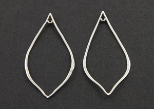 Sterling Silver Tear Drop Link Finding, (SS/900/22x40) - Beadspoint