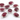 Dyed Ruby Faceted Oval Connector, (SSBZC7348-C) - Beadspoint