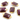 Dyed Ruby Faceted Chicklet Bezel Connector, (BZC7351-A) - Beadspoint