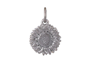 Sterling Silver Sun Flower Artisan Handmade Pendant, (AF-465)