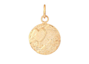 Sterling Silver Spring Heart Artisan Handmade Pendant, (AF-467)